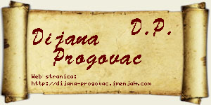 Dijana Progovac vizit kartica